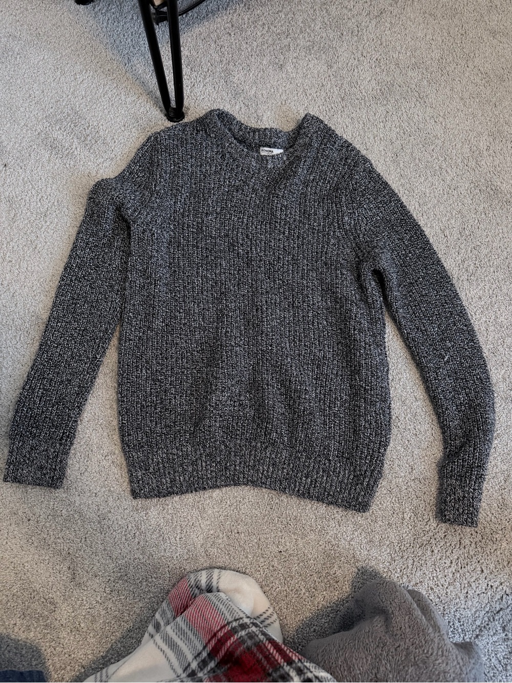 Sonoma Men's Charcoal Gray Crewneck Sweater